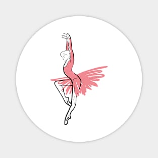 sketch of a ballerina Magnet